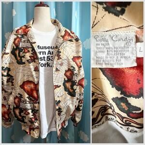 90s Pierre Cardin map windbreaker. L